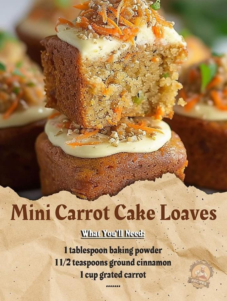 Mini Carrot Cake Loaves