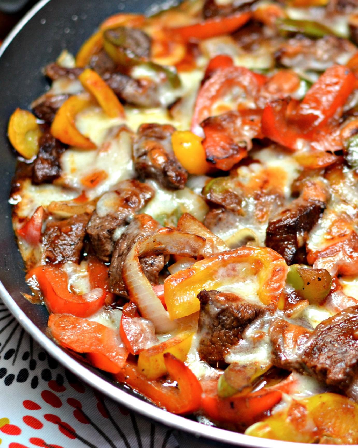 Family-Friendly Low Carb Steak and Cheese Skillet